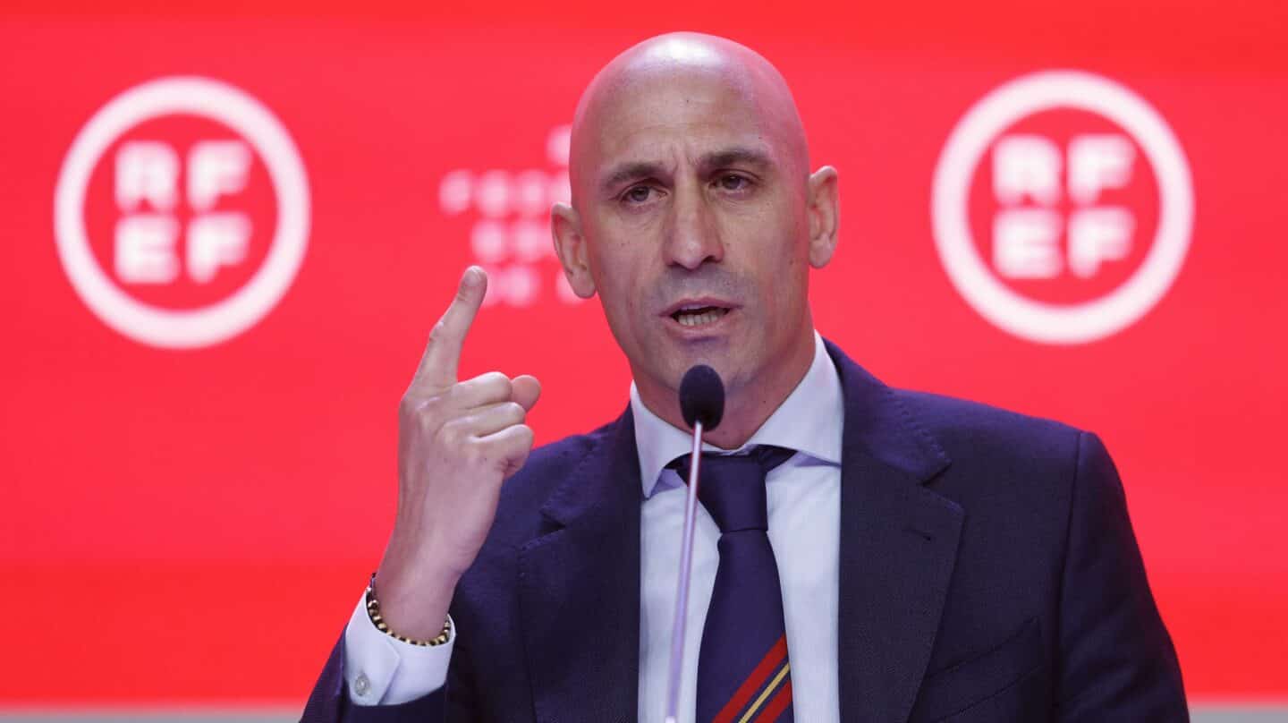 Luis Rubiales, presidente de la RFEF, comparece ante los medios para explicar la polémica del contrato de la Supercopa con Arabia Saudí