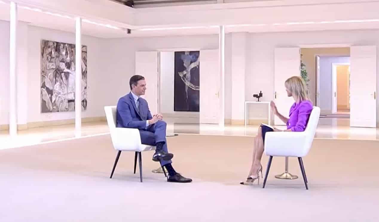 Susana Griso entrevista a Pedro Sánchez en La Moncloa