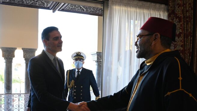 Pedro Sánchez y Mohamed VI en Rabat. Pedro Sánchez y Mohamed VI en Rabat.