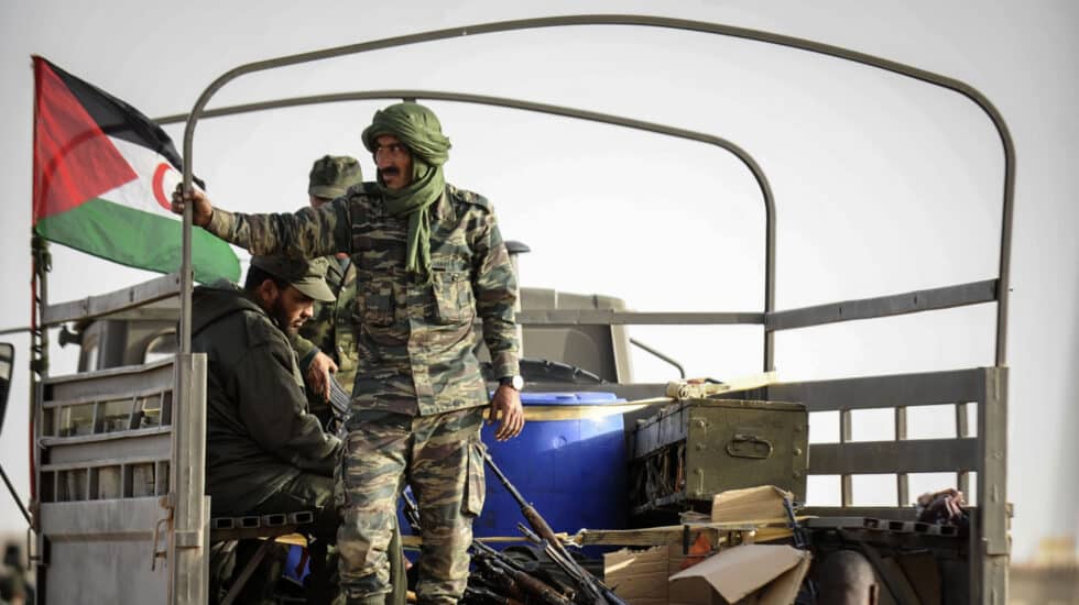 Soldados saharauis en Tindouf, Argelia