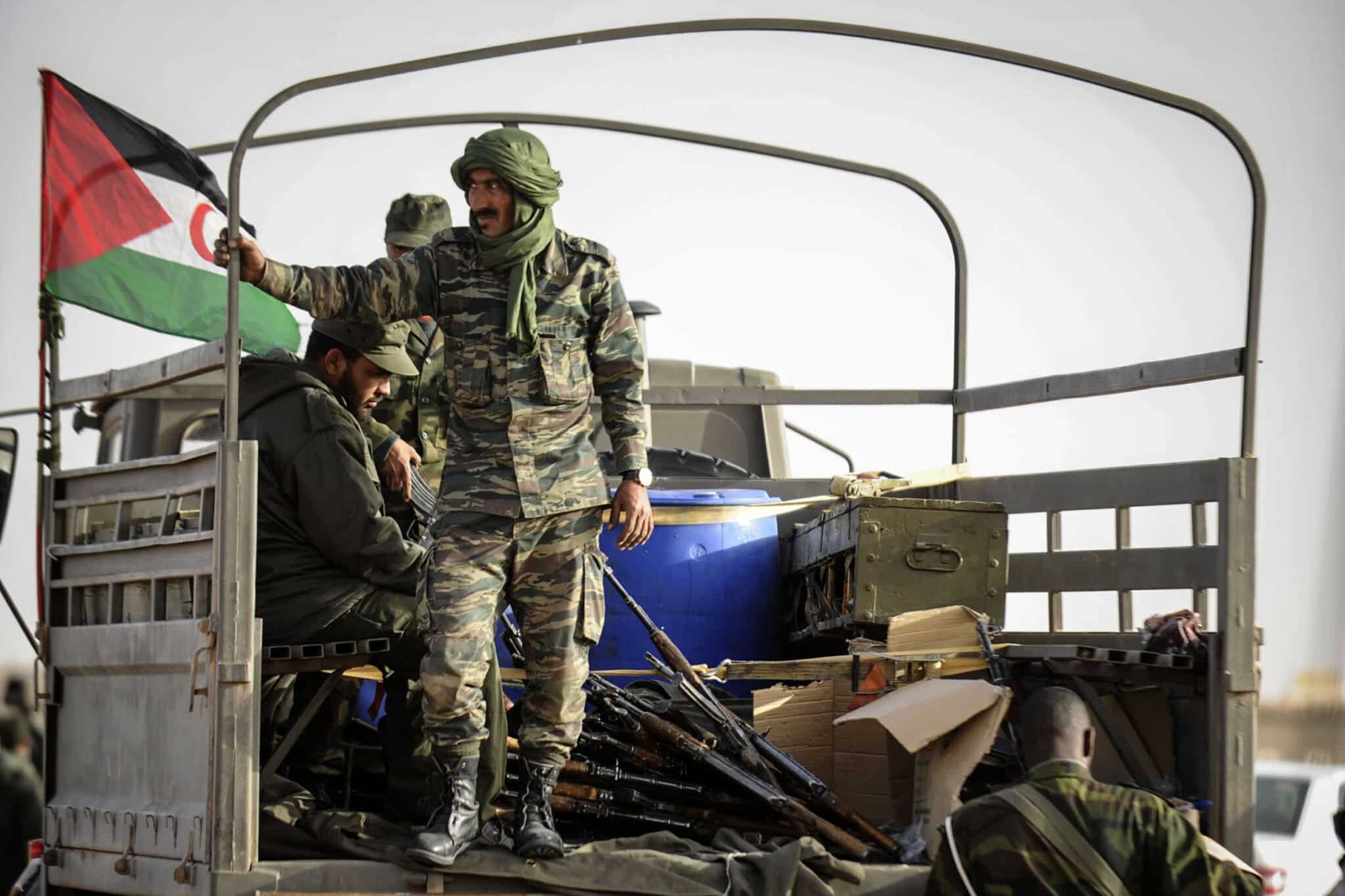 Soldados saharauis en Tindouf, Argelia