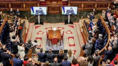 Dos diputados de Unidas Podemos se ausentaron del Congreso para no escuchar el discurso de Zelenski
