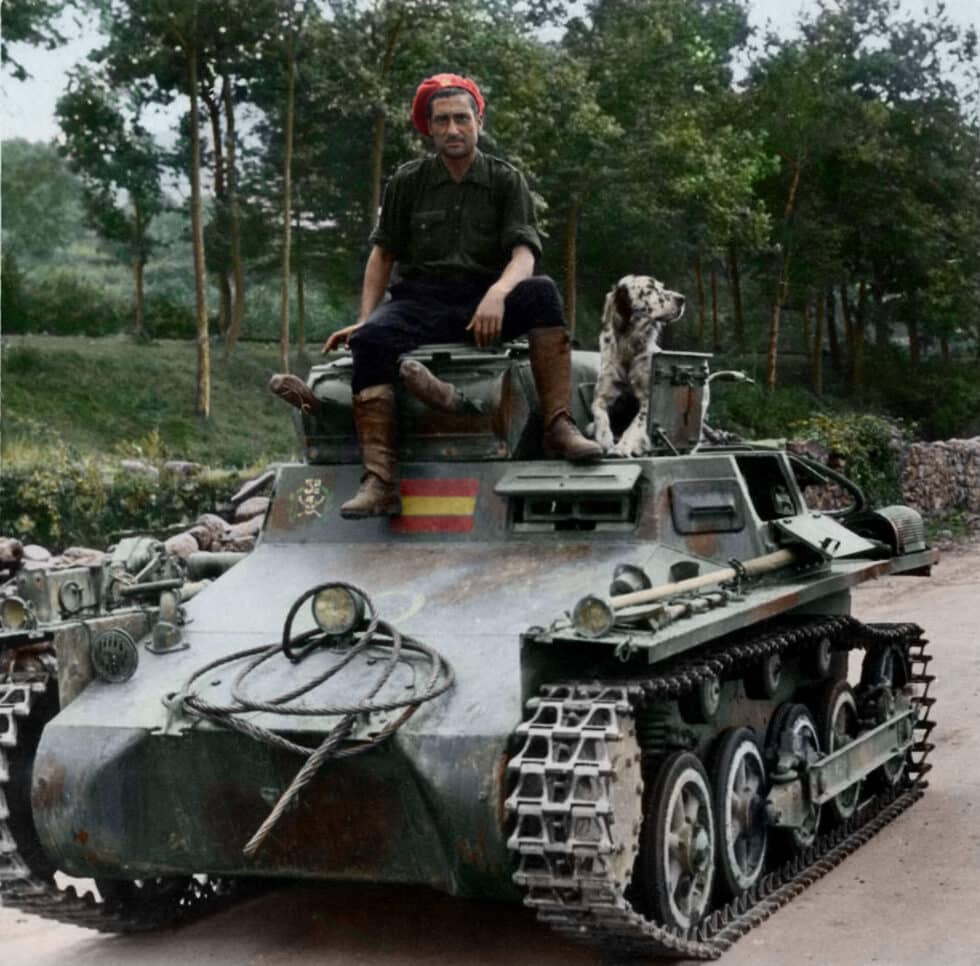 Panzer I en la campaña de Santander, agosto 1937