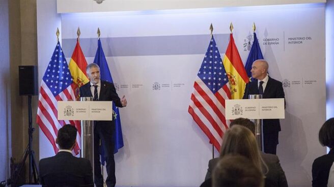 marlaska-espiado-telefono-encuentros-internacionales Marlaska y el secretario de Seguridad Nacional de EEUU, Alejandro Mayorkas, el 23 de junio de 2021.