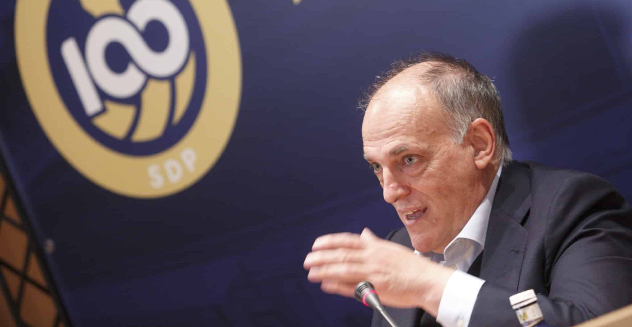 El presidente de LaLiga, Javier Tebas, participa en los "Encuentros del Centenario"