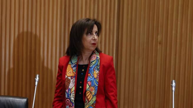 Secretos oficiales, mentiras... y socios incómodos La ministra de Defensa, Margarita Robles, durante su comparecencia este miércoles ante la Comisión de Defensa del Congreso de los Diputados.