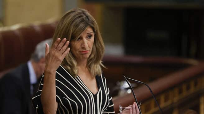 La vicepresidenta segunda y ministra de Trabajo, Yolanda Díaz, en el Congreso de los Diputados