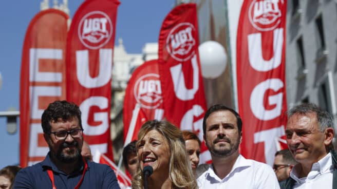 Yolanda Díaz participa en la manifestación del Primero de Mayo