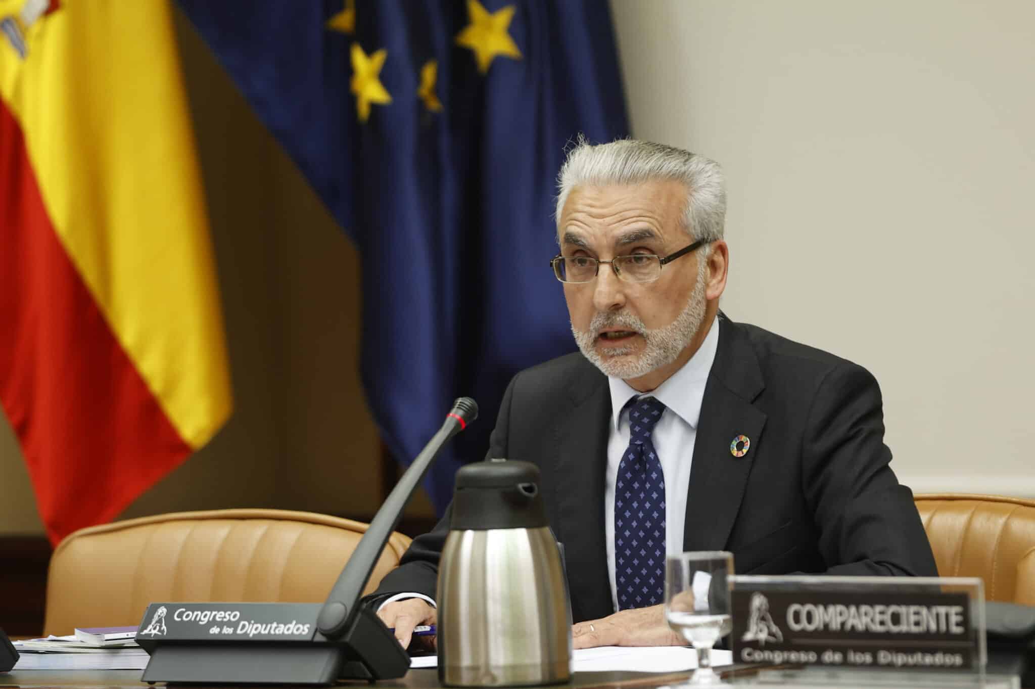 El presidente del Consejo de Seguridad Nuclear, Juan Carlos Lentijo, comparece este miércoles ante la Comisión de Transición Ecológica y Reto Demográfico del Congreso de los Diputados en Madrid.