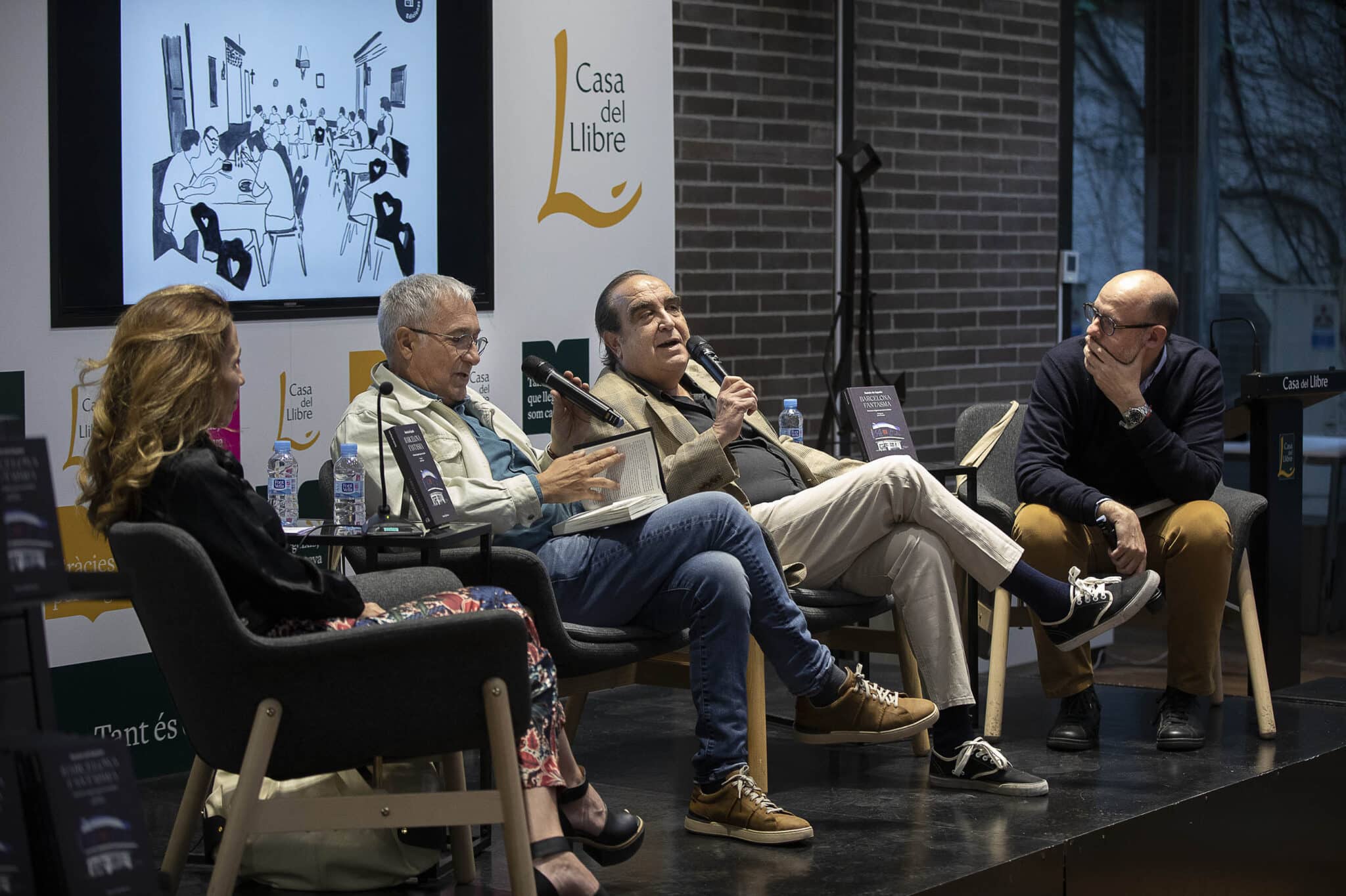 Ramón de España presenta 'Barcelona fantasma junto a Xavier Sardà y Jordi Basté.