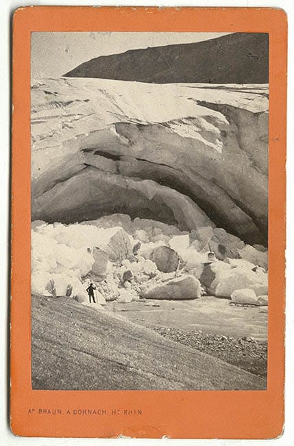 Alpes. Vista del glaciar del Ródano, Ad. Braun, Dornach.