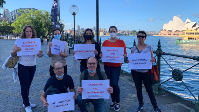 Australia trabajadores consulado Trabajadores del consulado de España en Sídney protestan por sus condiciones laborales.