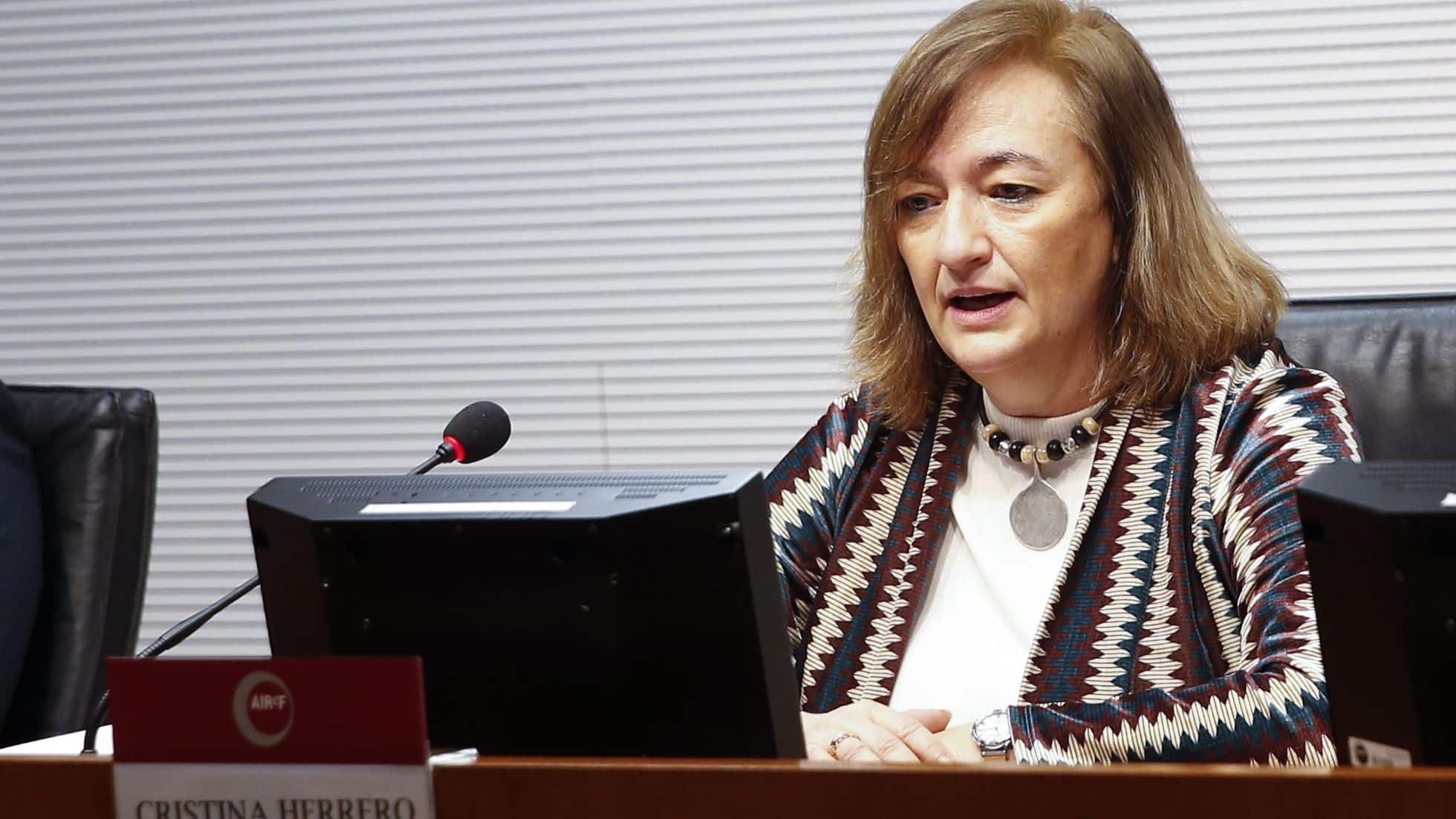 La presidenta de la Autoridad Independiente de Responsabilidad Fiscal (AIReF), Cristina Herrero.