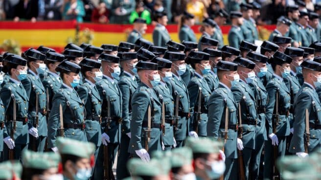Guardias Civiles, en la última jura de bandera celebrada en Valdemoro (Madrid).