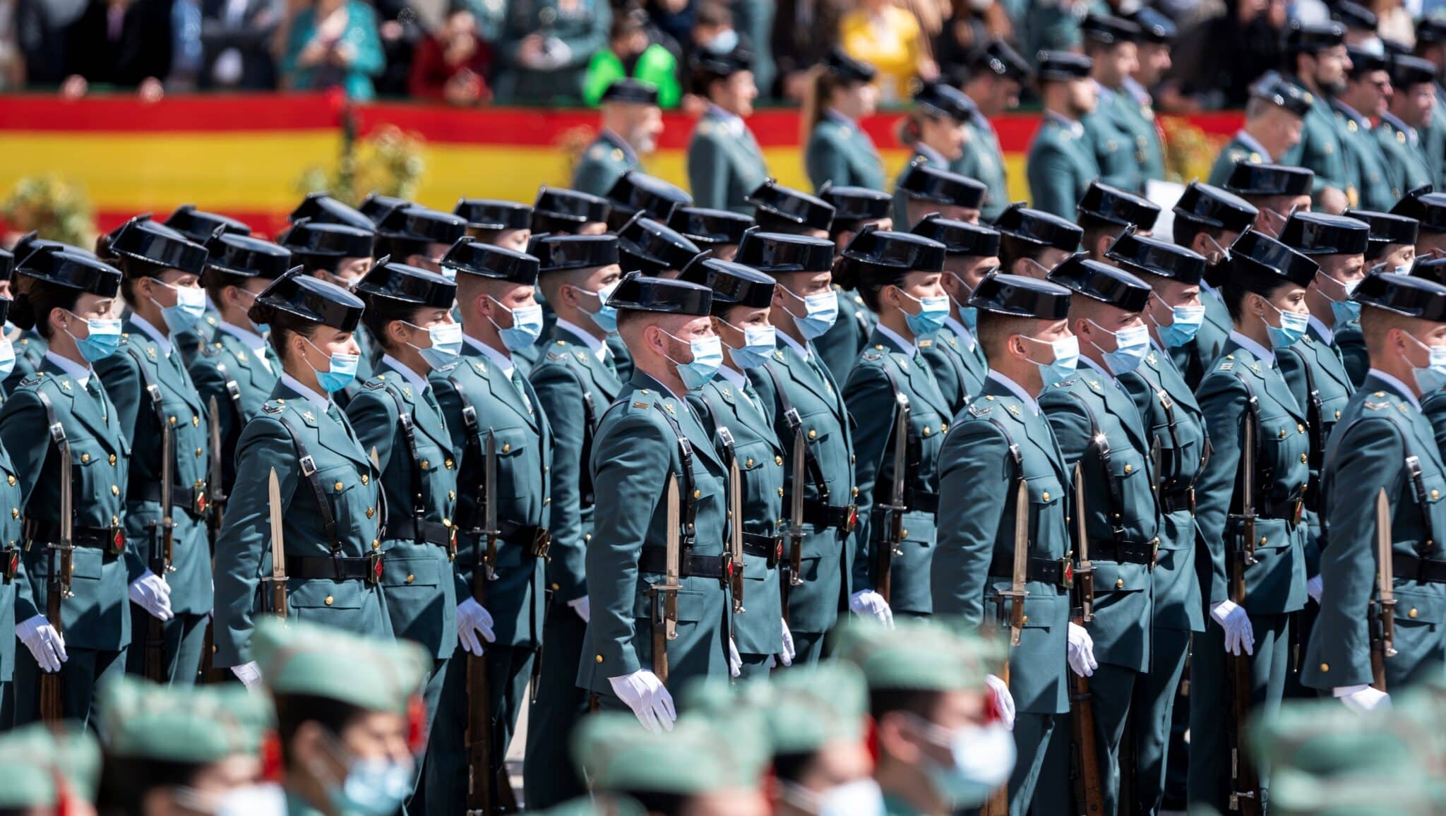 Guardias Civiles, en la última jura de bandera celebrada en Valdemoro (Madrid).