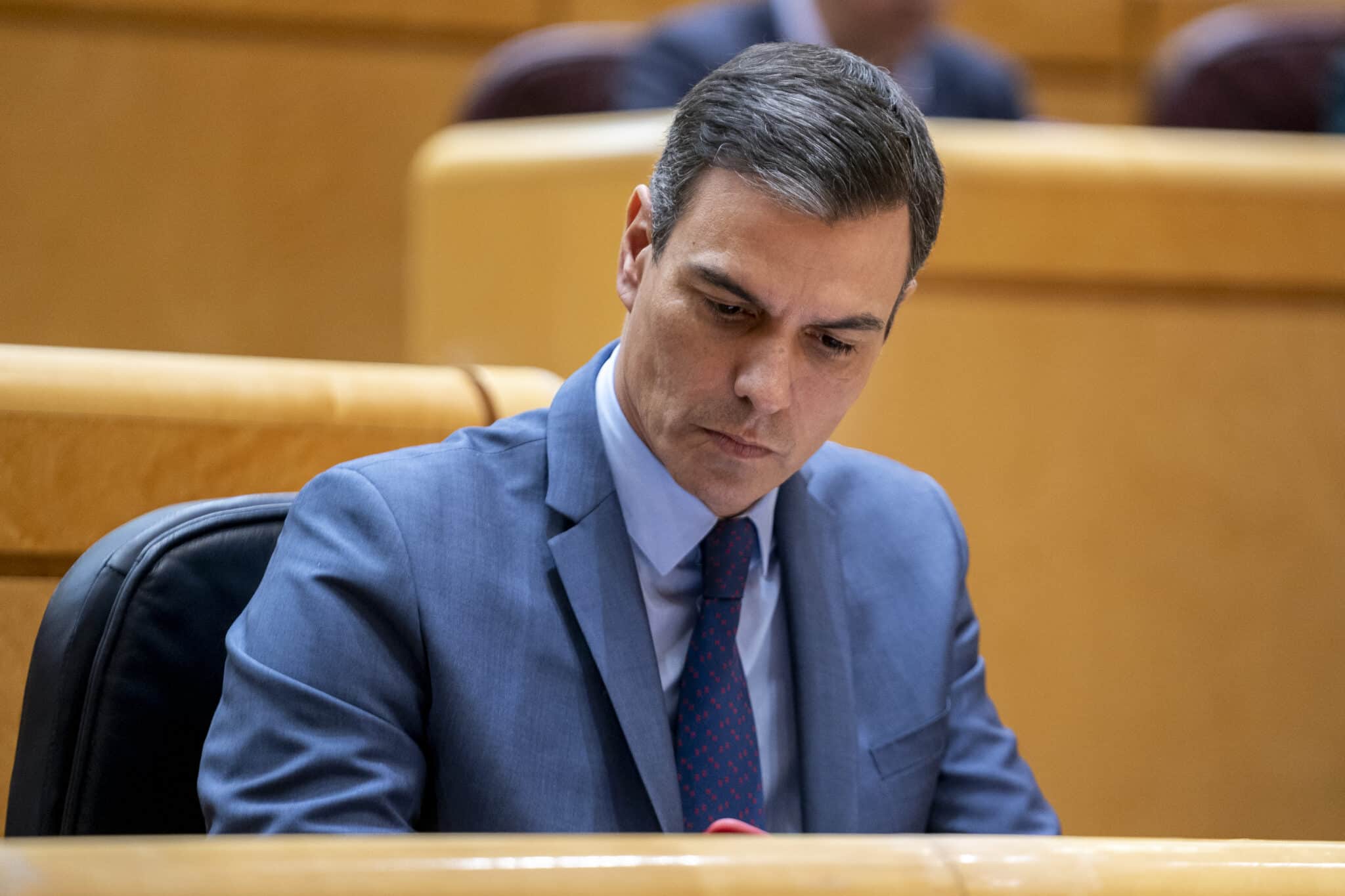 El presidente del Gobierno, Pedro Sánchez, en una sesión de control al Gobierno en el Senado, a 26 de abril de 2022, en Madrid (España).