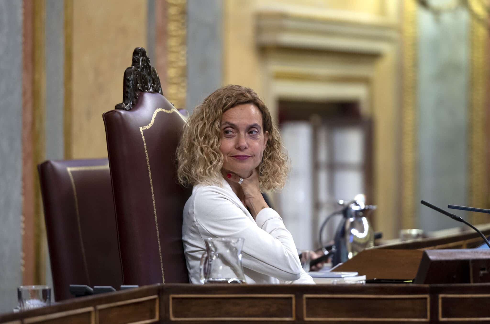 La presidenta del Congreso, Meritxell Batet, en una sesión plenaria en el Congreso de los Diputados