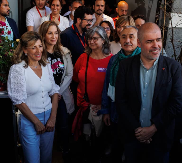 Yolanda Díaz en el mayo florido