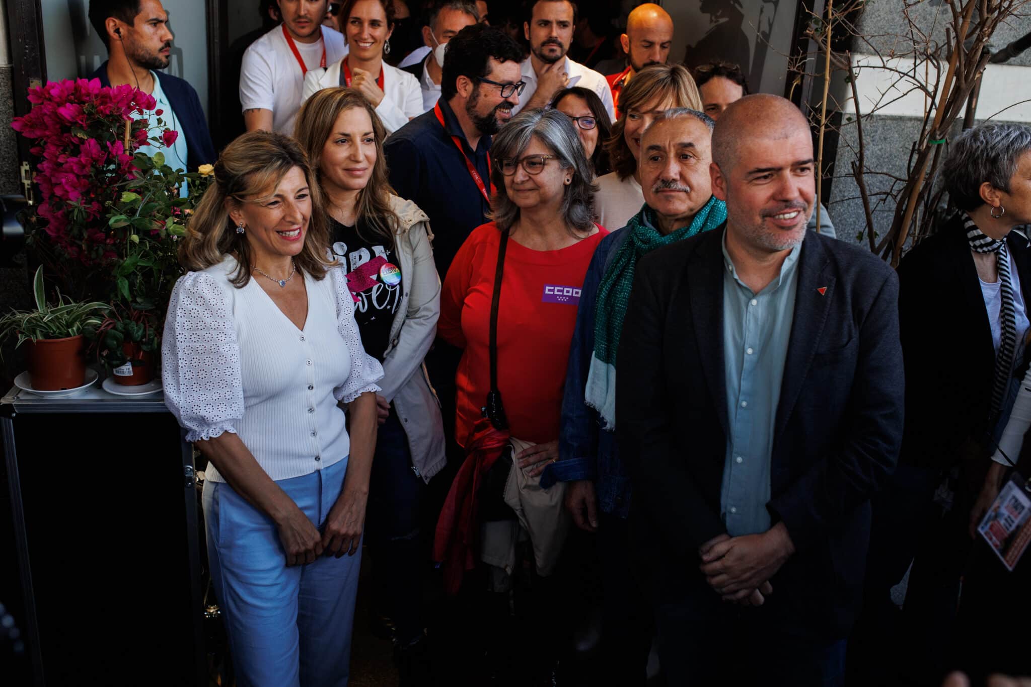 Yolanda Díaz en el mayo florido