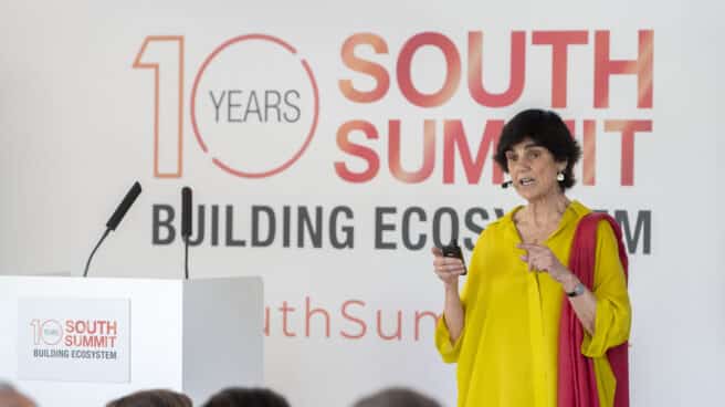 La directora del South Summit, María Benjumea, interviene en la presentación de South Summit 2022