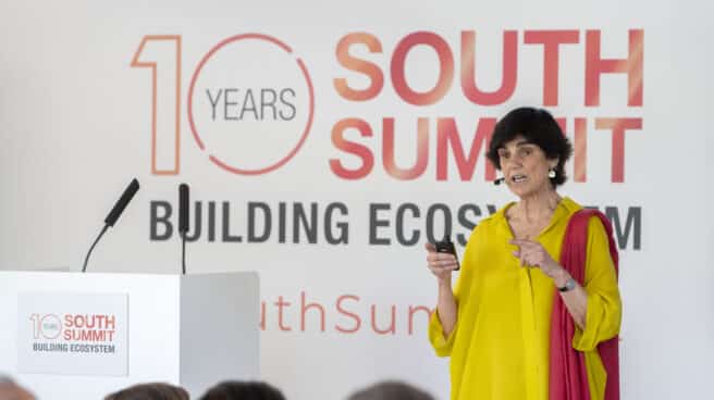 Presentación del South Summit, que tendrá exenciones fiscales La directora del South Summit, María Benjumea, interviene en la presentación de South Summit 2022