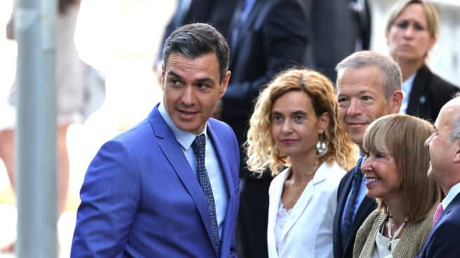 El presidente del gobierno, Pedro Sánchez, a su llegada a una conferencia en Madrid.