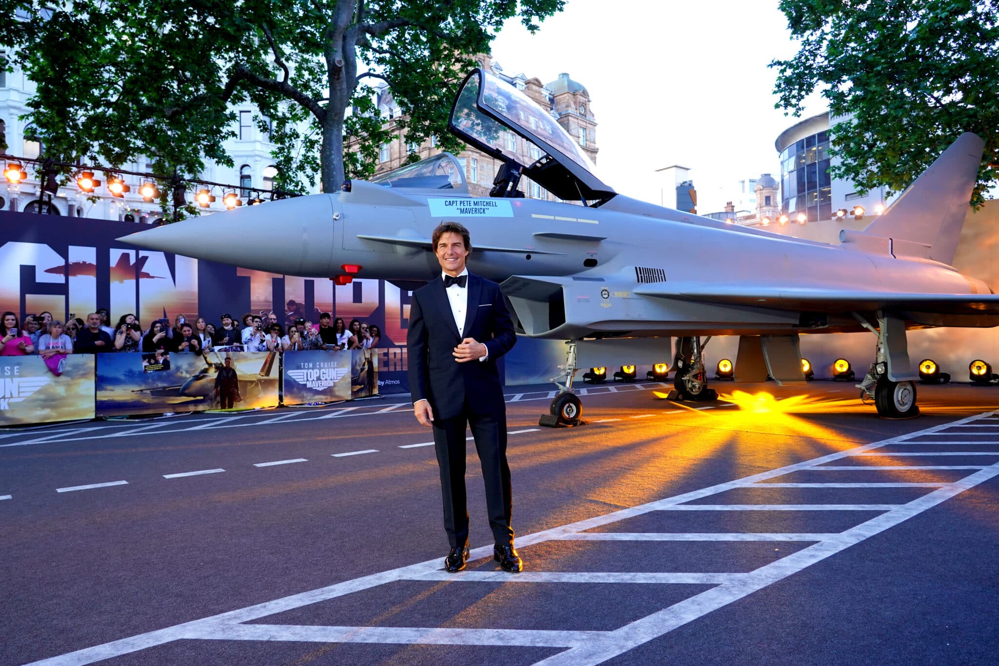 Tom Cruise en el estreno de Top Gun Maverick