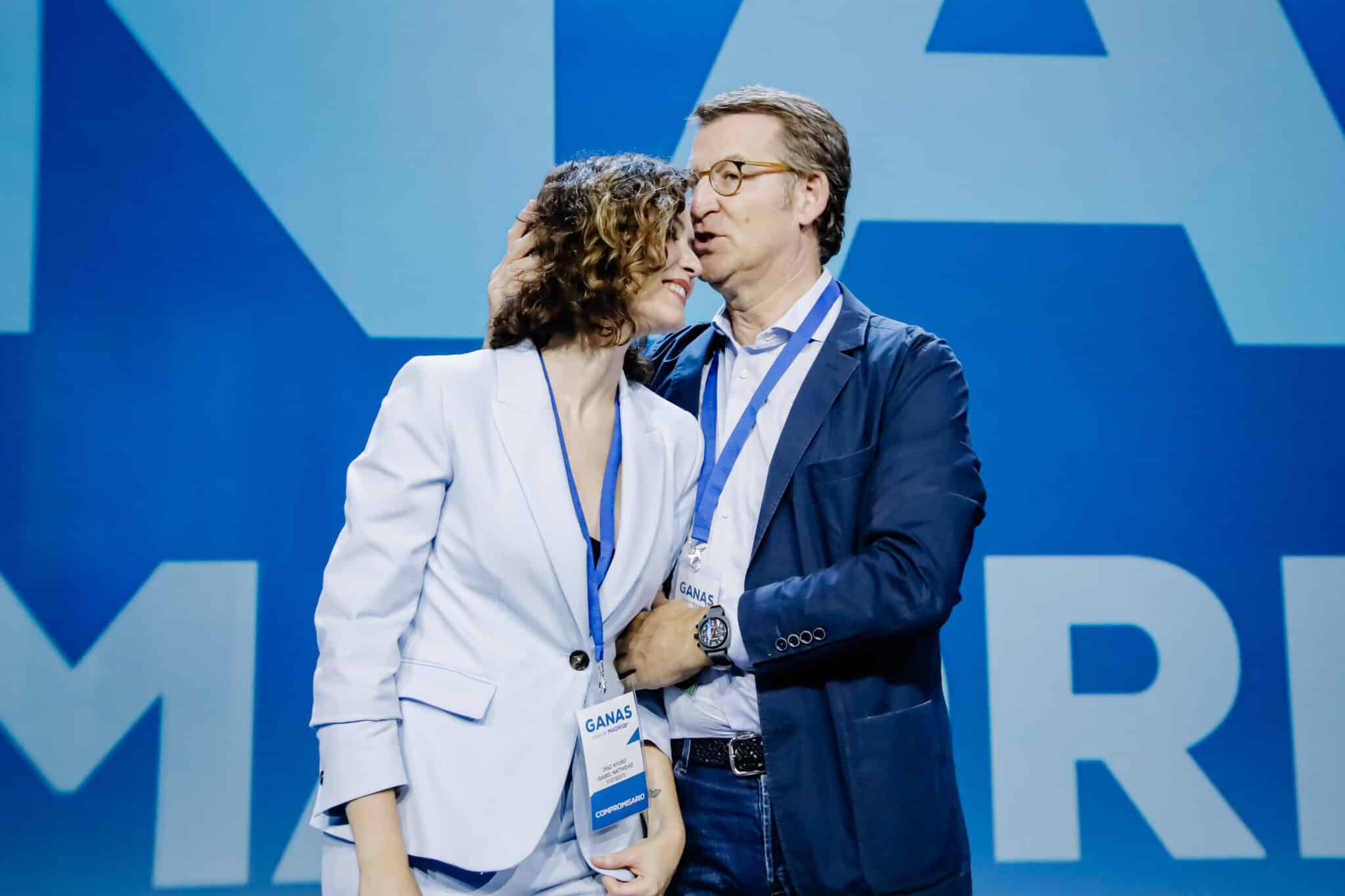 Ayuso y Feijóo, en el Congreso del PP de Madrid.