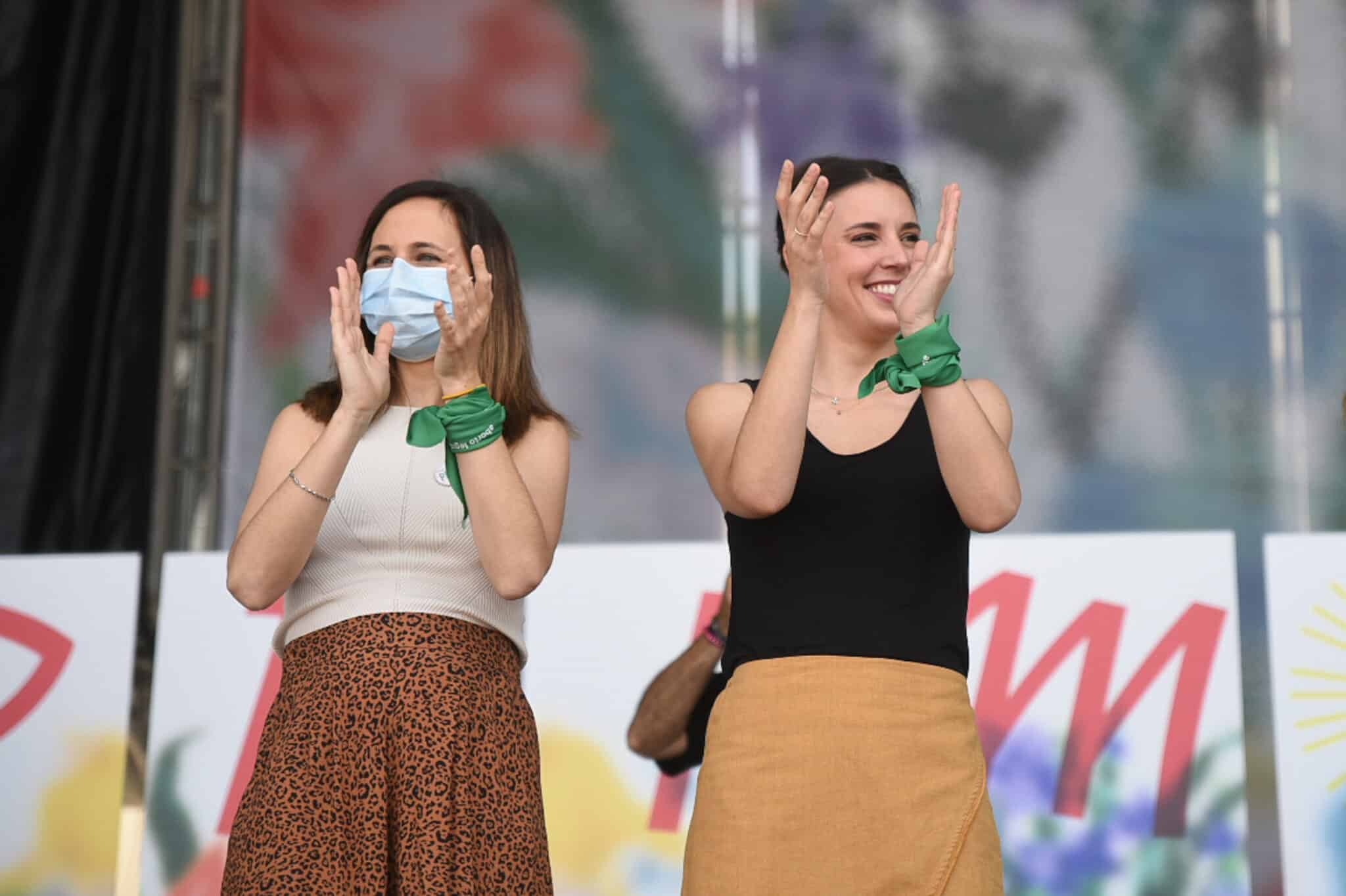 Belarra y Montero, en la Fiesta de la Primavera de Podemos en Valencia.