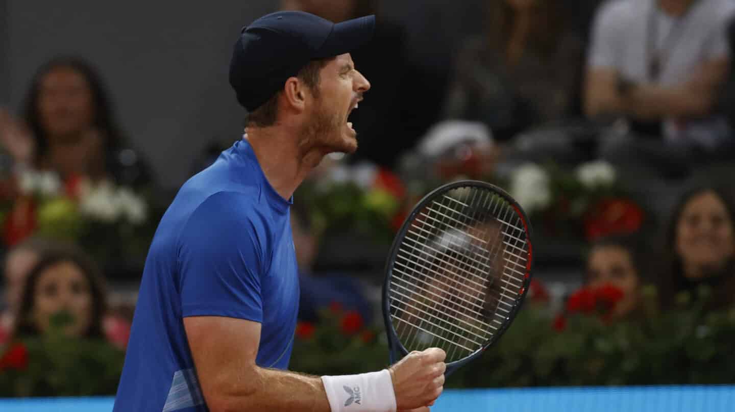 Andy Murray, tenista escocés, celebra un punto en el Mutua Madrid Open