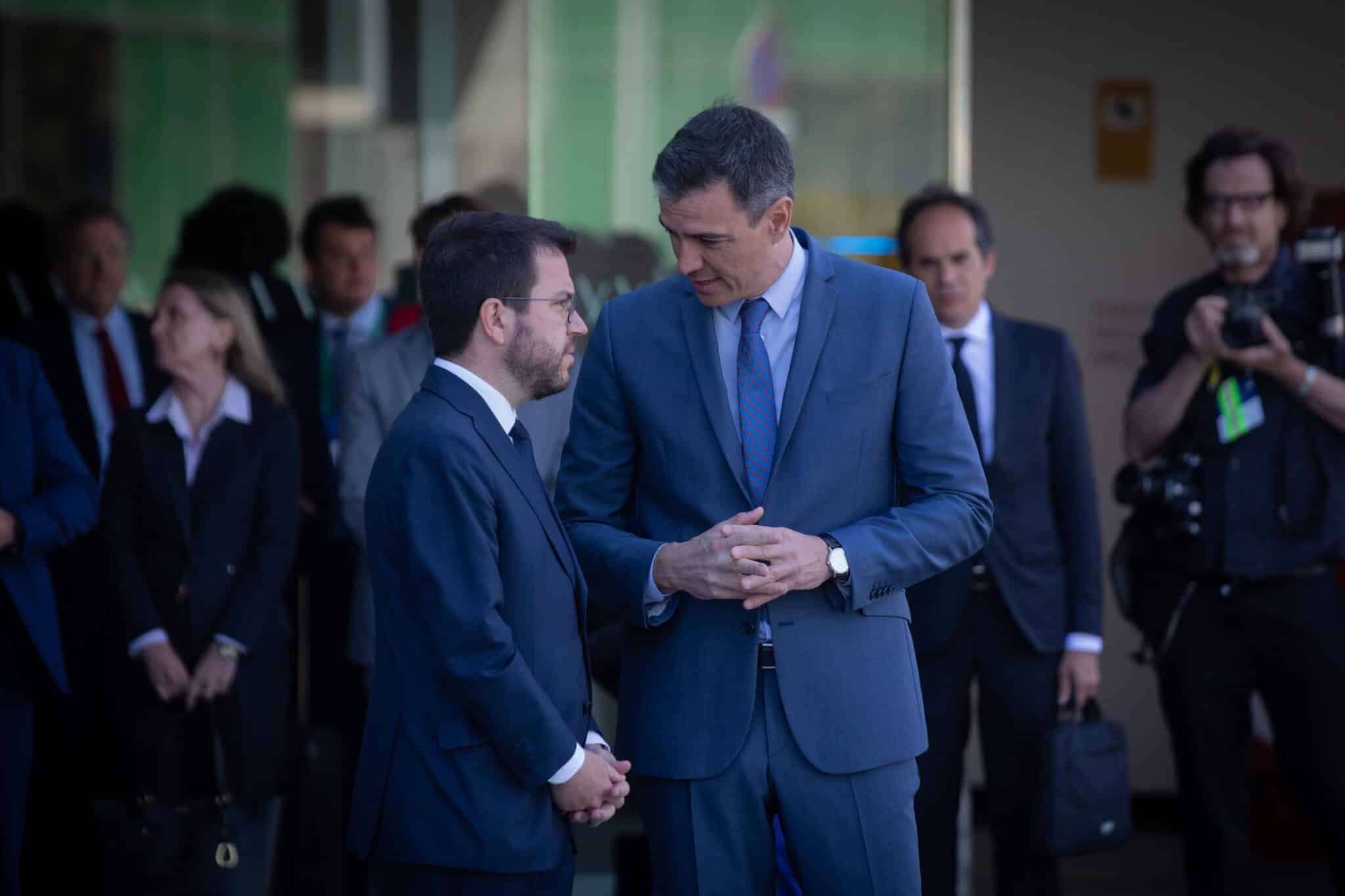 Pere Aragonès y Pedro Sánchez