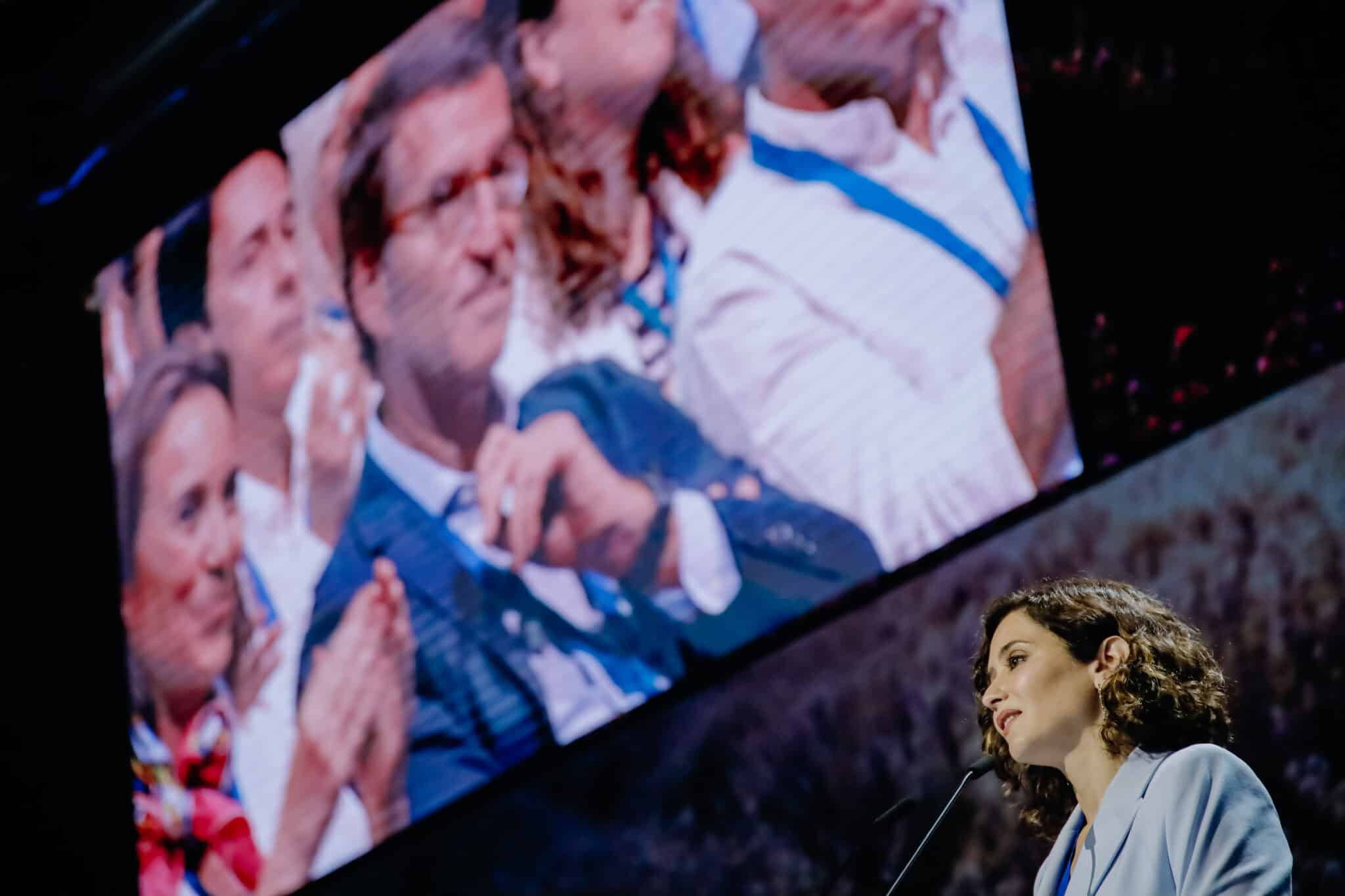 La presidenta del PP de Madrid pronuncia su primer discurso como líder de la organización frente a la cúpula nacional del partido en el VXII Congreso Autonómico.