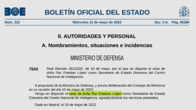 ¿"Cambio", "sustitución", "relevo" o, como dice el BOE, "cese"? Los subterfugios para la destitución de la jefa de los espías