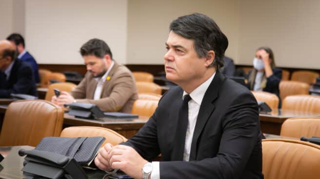 El diputado del PP Carlos Rojas durante una comparecencia del ministro de Interior en el Congreso de los Diputados. El diputado del PP Carlos Rojas durante una comparecencia del ministro de Interior en el Congreso de los Diputados.