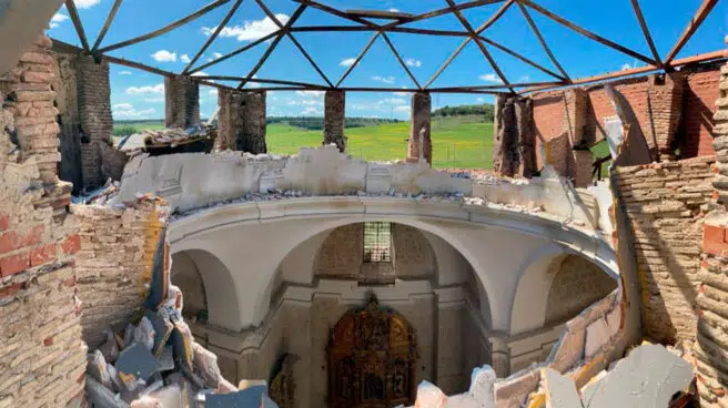Se derrumba la cúpula del Monasterio de Alconada, en Palencia