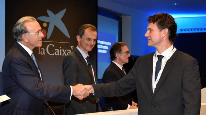 Isidro Fainé (Fundación La Caixa) y Pedro Duque, en la entrega de ayudas a la investigación en 2019.