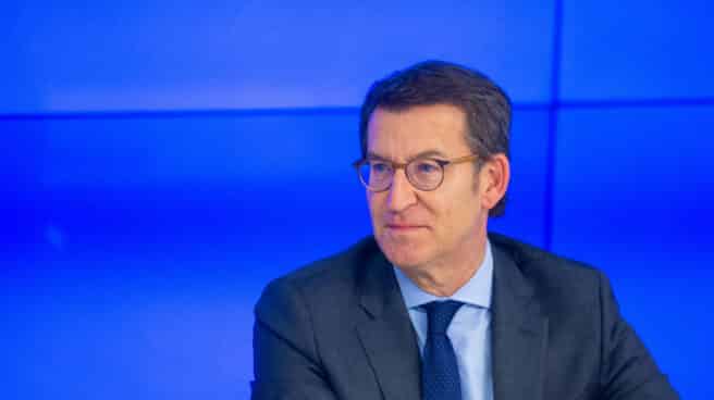 El presidente del Partido Popular, Alberto Núñez Feijóo, durante la reunión del Comité Ejecutivo Nacional del PP, en la sede del partido. El presidente del Partido Popular, Alberto Núñez Feijóo, durante la reunión del Comité Ejecutivo Nacional del PP, en la sede del partido.