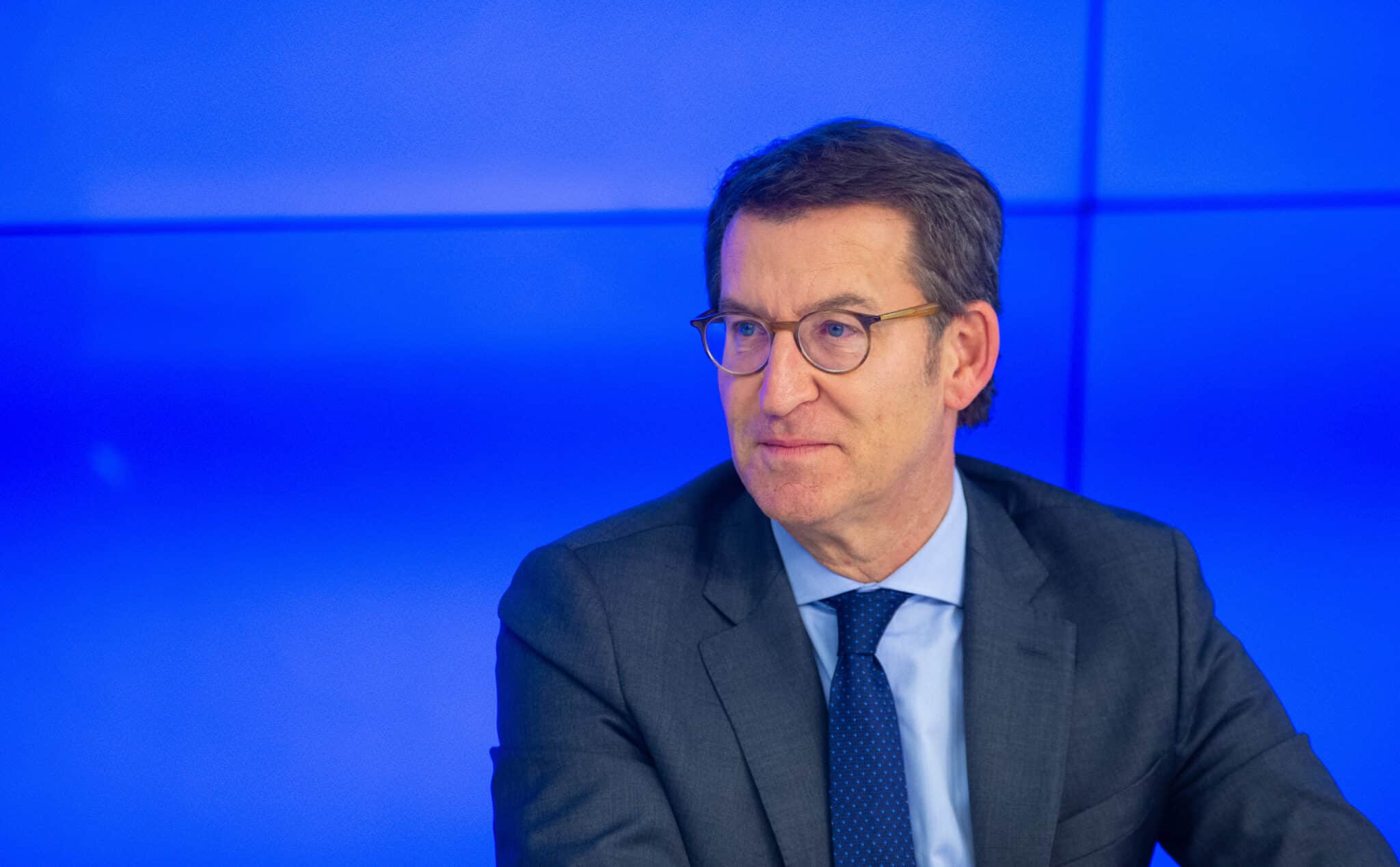 El presidente del Partido Popular, Alberto Núñez Feijóo, durante la reunión del Comité Ejecutivo Nacional del PP, en la sede del partido.