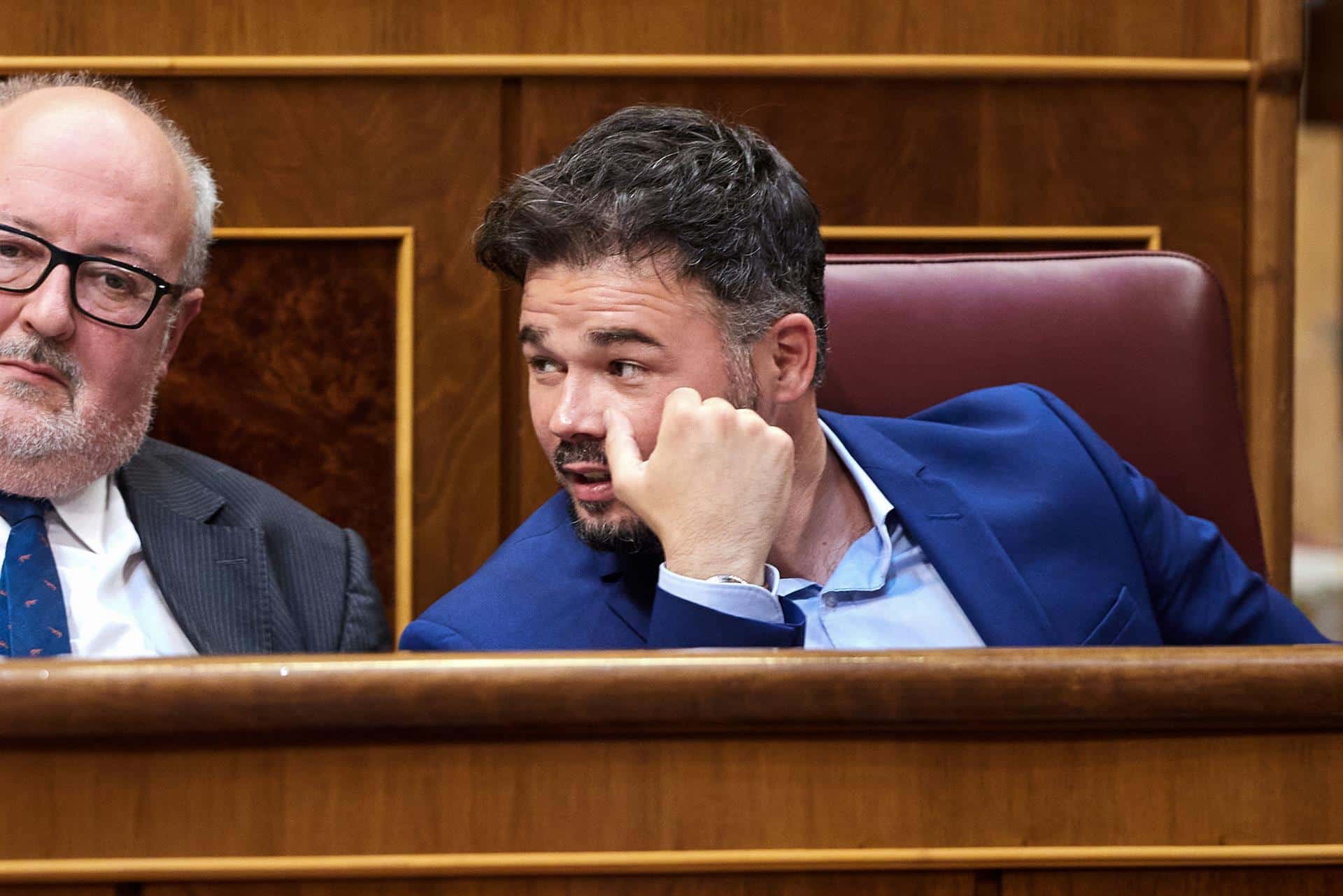 El diputado de ERC, Gabriel Rufián, en el Congreso.