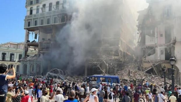 Explosión en el Hotel Saratoga en La Habana (Cuba)