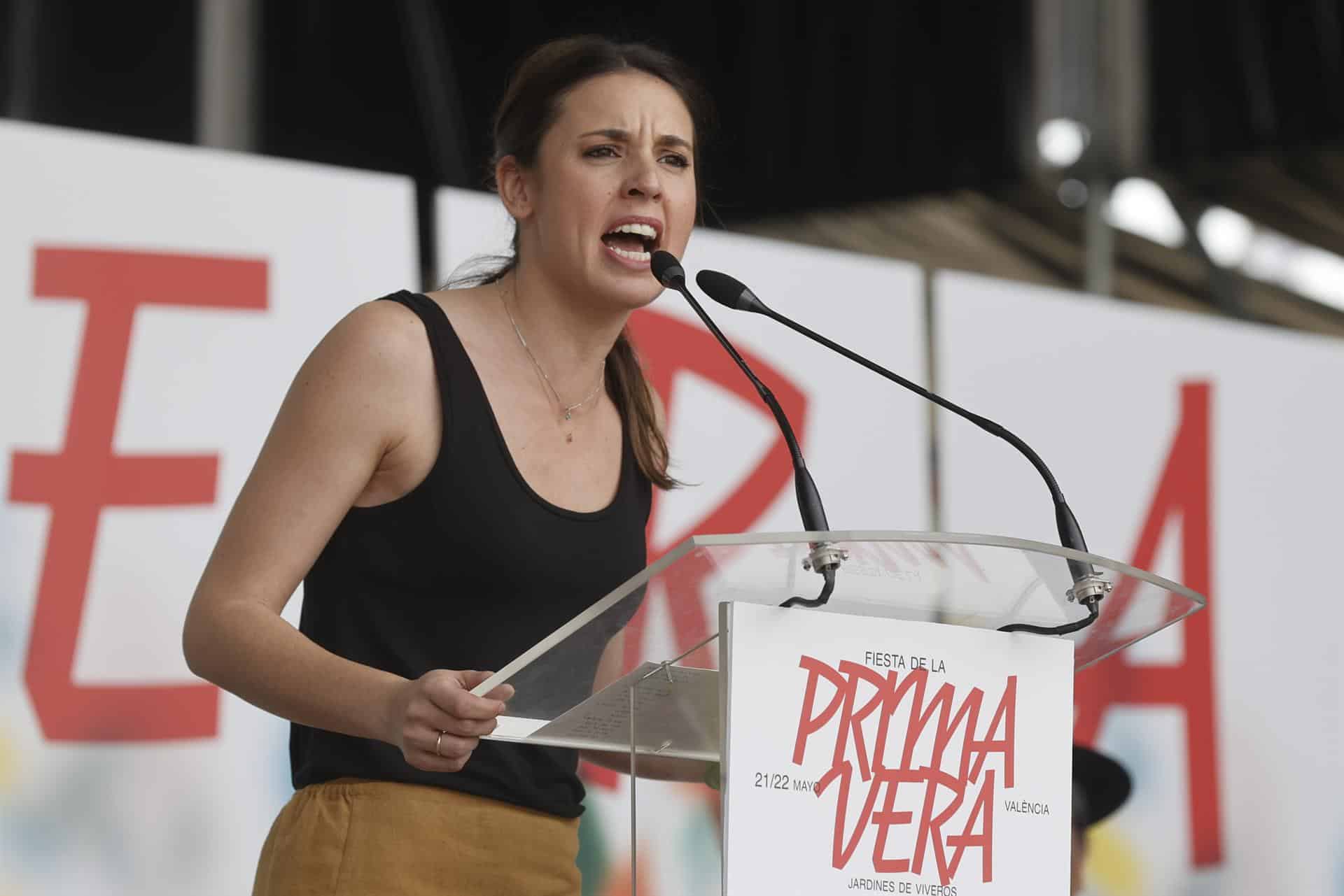 Irene Montero, en la fiesta de la primavera de Podemos.