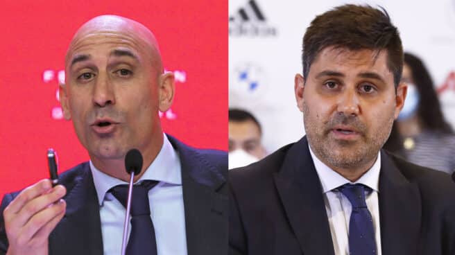 Luis Rubiales (RFEF) y David Aganzo (AFEC).