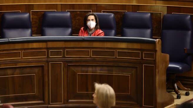 La ministra de Defensa, Margarita Robles, en la última sesión de control, en el Congreso de los Diputados. La ministra de Defensa, Margarita Robles, en la última sesión de control, en el Congreso de los Diputados.