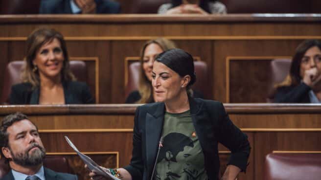 La diputada y candidata de Vox en Andalucía se despide del Congreso en su última intervención en una sesión de control al Gobierno. La diputada y candidata de Vox en Andalucía se despide del Congreso en su última intervención en una sesión de control al Gobierno.