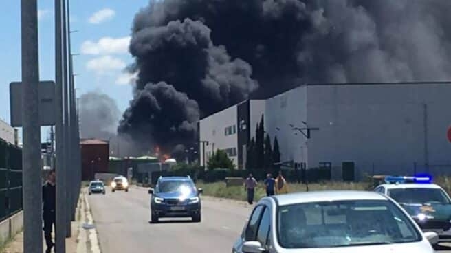 Zona de la explosión en la planta de biodiésel en Calahorra (La Rioja)