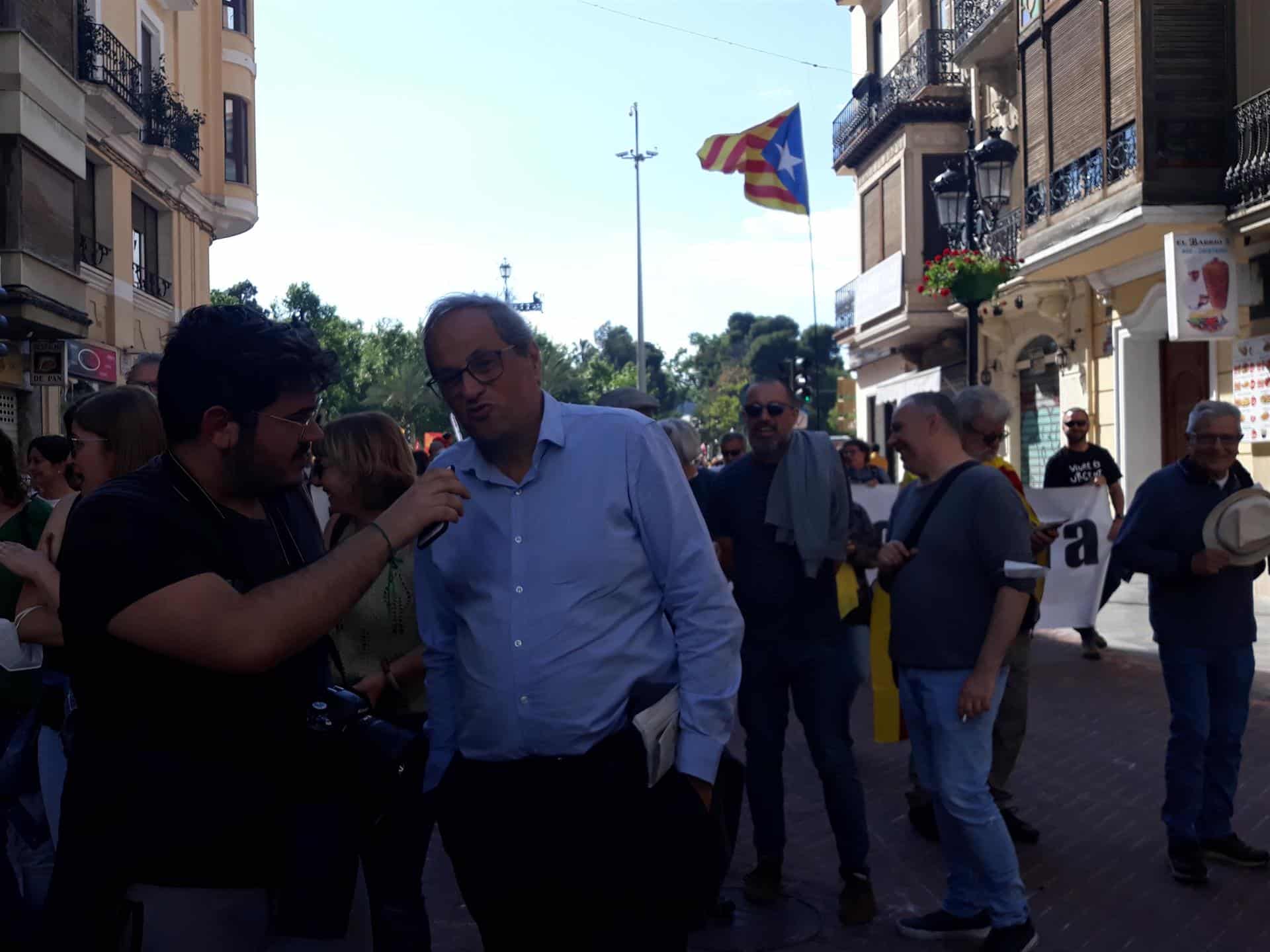 Quim Torra en la manifestación