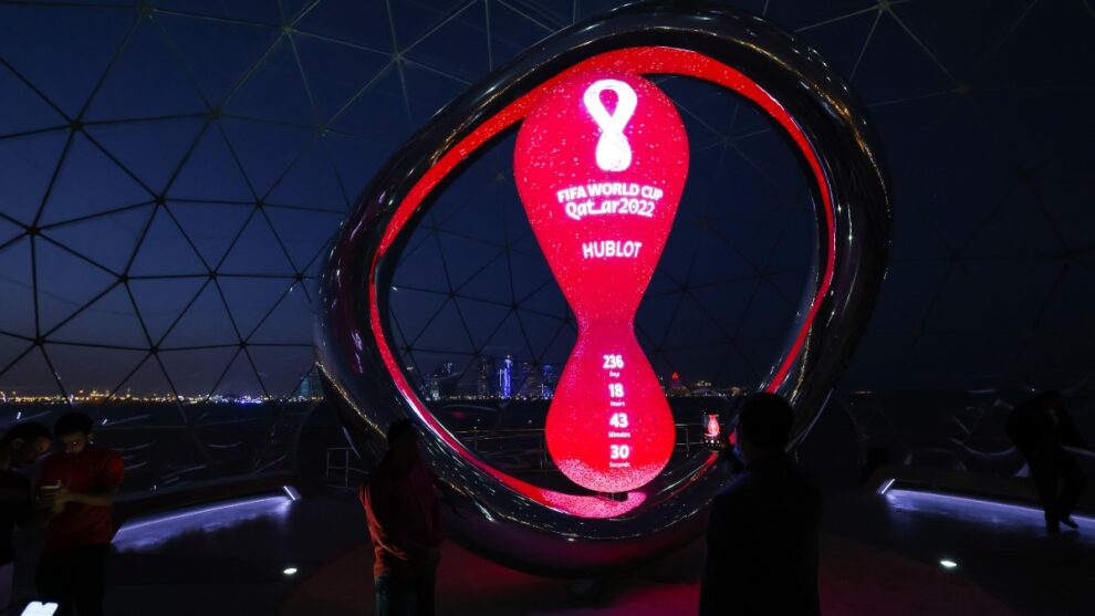 Reloj de cuenta atrás para el mundial de Qatar 2022