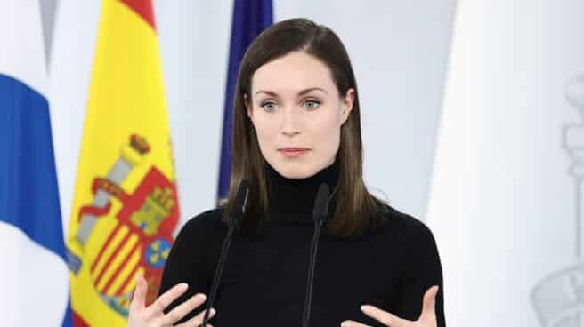 Sánchez recibe a la primera ministra de la República de Finlandia, Sanna Marin La primera ministra de Finlandia, Sanna Marin
