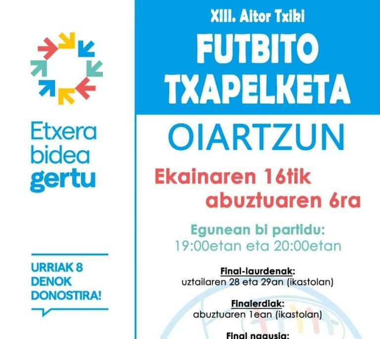 Sare organiza un torneo de futbito en una ikastola en apoyo al asesino de Inaxio Uria