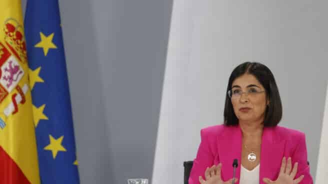 Carolina Darias, Ministra de Sanidad, en una rueda de prensa